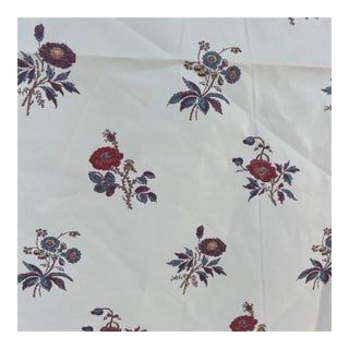 Fleurons D’helene Camille Glaze Cotton Chintz Fabric 2 Yards For Sale