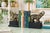 A charming pair of vintage elephant bookends featuring beautifully cast metal elephants with a rich bronzed finish, each...
