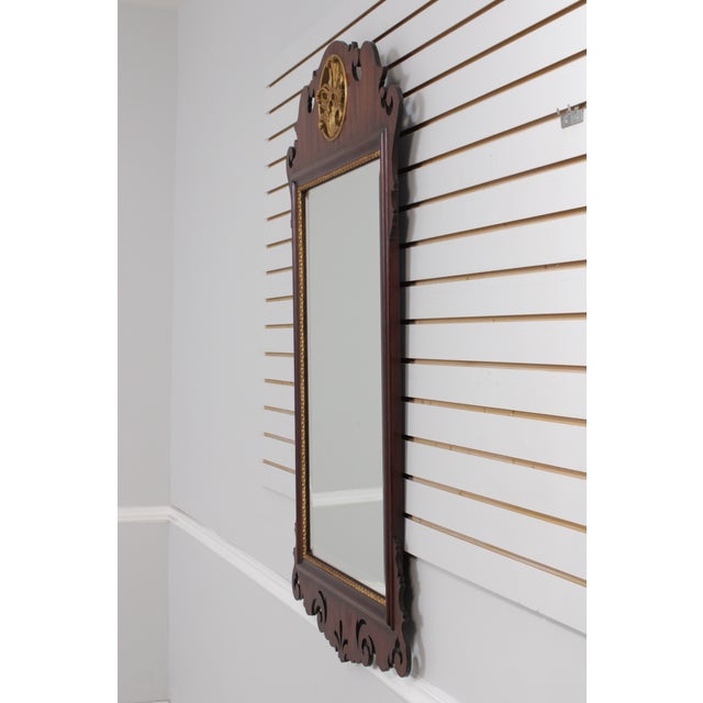 Age: C.1997 Details: Model H-35 Beveled Glass High Quality Construction 18 C. Design Chippendale Style Gold Accents...