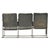3-Seater Cinema Bench in Patinated Wood with Metal Frame For Sale - Image 3 of 7