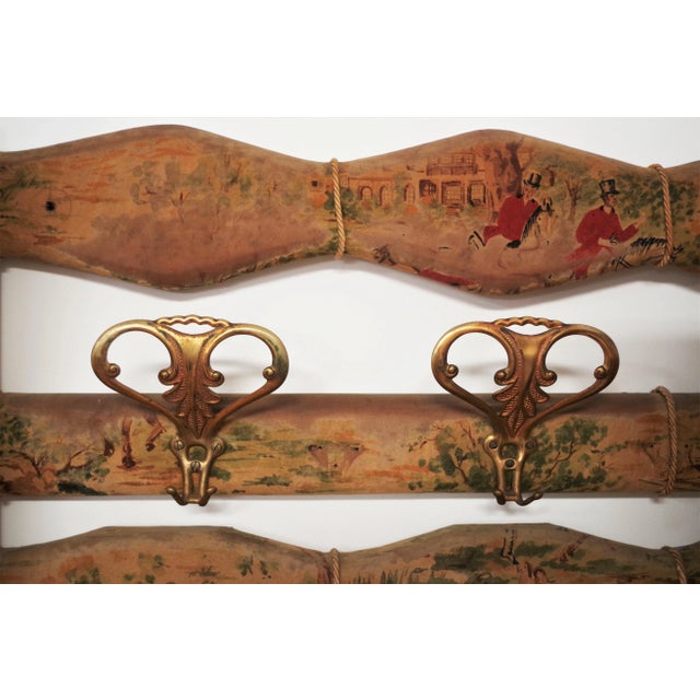 Beech & Velvet Corner Coat Rack, 1950s For Sale - Image 17 of 18