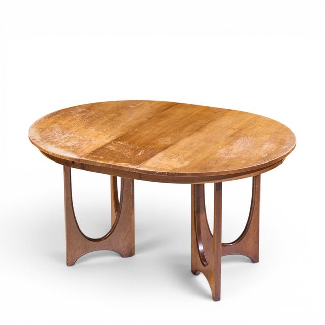 Broyhill Brasilia Mid Century Dining Table With 1 Leaf For Sale - Image 10 of 10