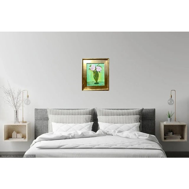 "Two French Roses" Contemporary Oil Painting by Martha Holden For Sale - Image 4 of 6