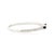 Metal 14k Gold Natural Baguette Blue Sapphire Diamond Stacking Thin Band Ring Size 6.5 For Sale - Image 7 of 16
