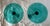 Vintage Libbey Domaine Teal Green Petal Stem Tall Champagne Flutes - Pair 9.75” For Sale In Indianapolis - Image 6 of 10