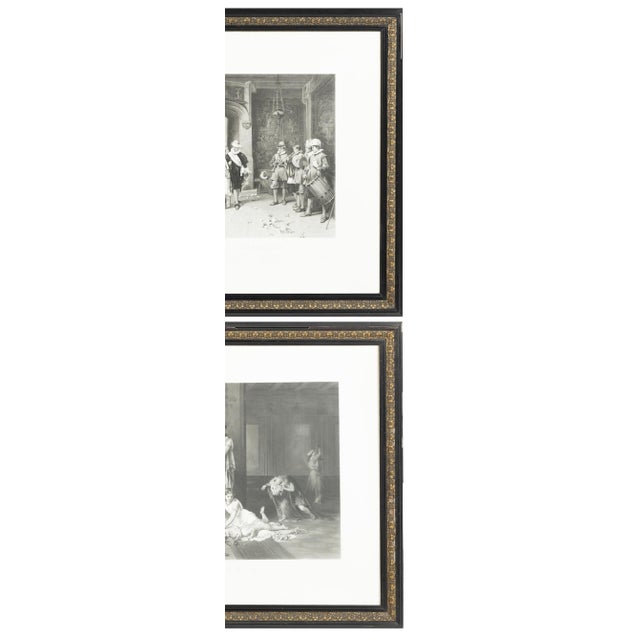 The Ladys Feast and A Panic, 19th Century, Engraving, Framed, Set of 2 For Sale - Image 4 of 8