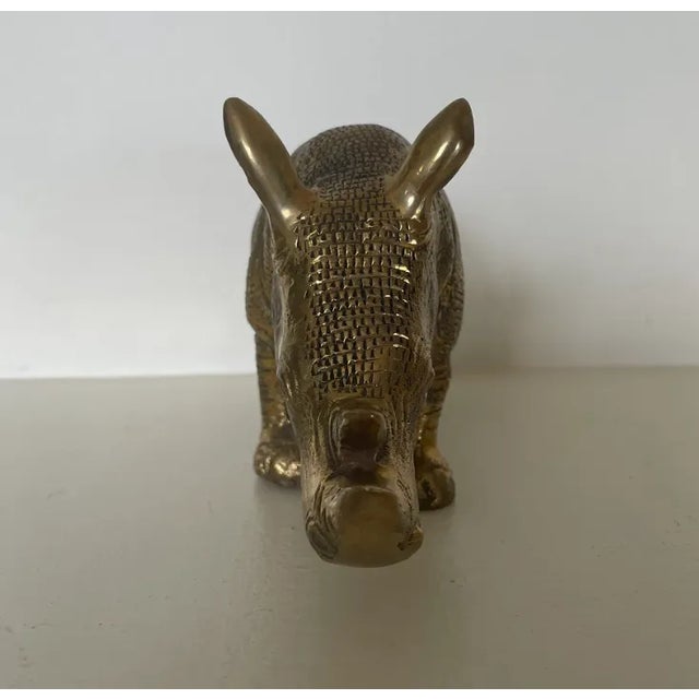 Vintage Brass Rhinoceros Figurine Chairish