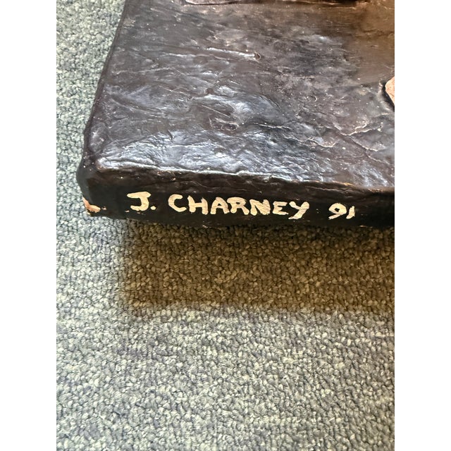 J. Charney Walking Man Ceramic Sculpture, Signed For Sale - Image 4 of 12