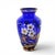 Victorian Bohemian Czech Hand-Blown Cobalt Blue Enamel & Fire-Gilt Cabinet Vase 8" For Sale - Image 3 of 17