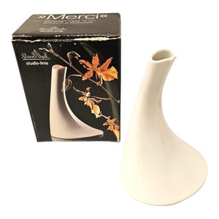 1980s Rosenthal Studio-Linie White Porcelain "Merci" Vase by James Kirkwood For Sale