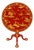 English Georgian Style Red Lacquer and Gilt Chinoiserie Tilt-Top Tripod Table For Sale