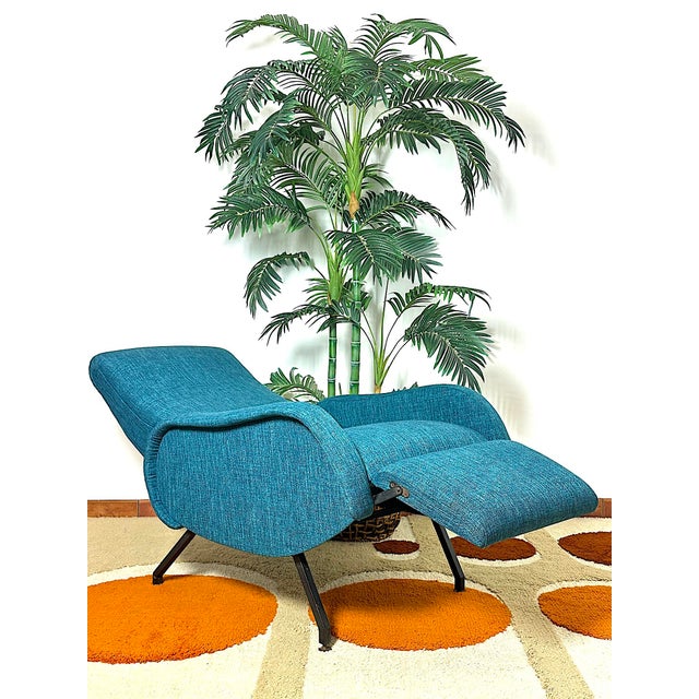 Blue Lounge Chair by Marco Zanuso for Arflex, Italy, 1960s For Sale - Image 8 of 17