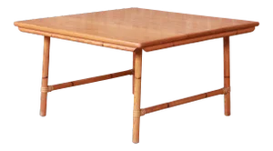 Heywood Wakefield Ashcraft Mid-Century Modern Hollywood Regency Bamboo Form Coffee Table, 1950s