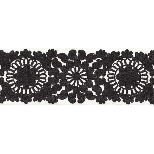 Contemporary Sample - Schumacher Joelle Tape in Black For Sale - Image 3 of 3