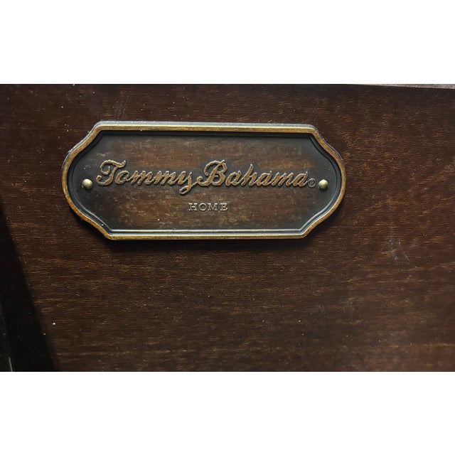Vintage Tommy Bahama Royal Kaha Black Sands Mahogany Lamp Table Chest Nightstand For Sale - Image 12 of 16