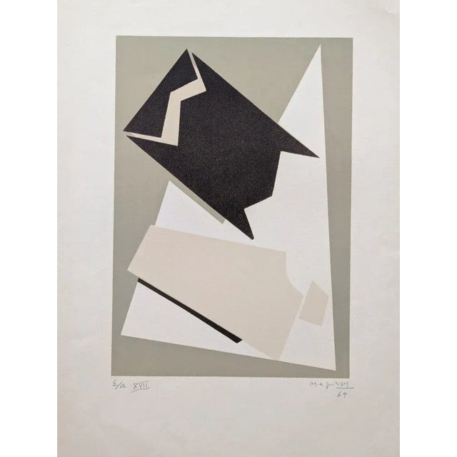 Alberto Magnelli, Abstract Composition, 1969, Hand-Signed Lithograph For Sale - Image 7 of 7