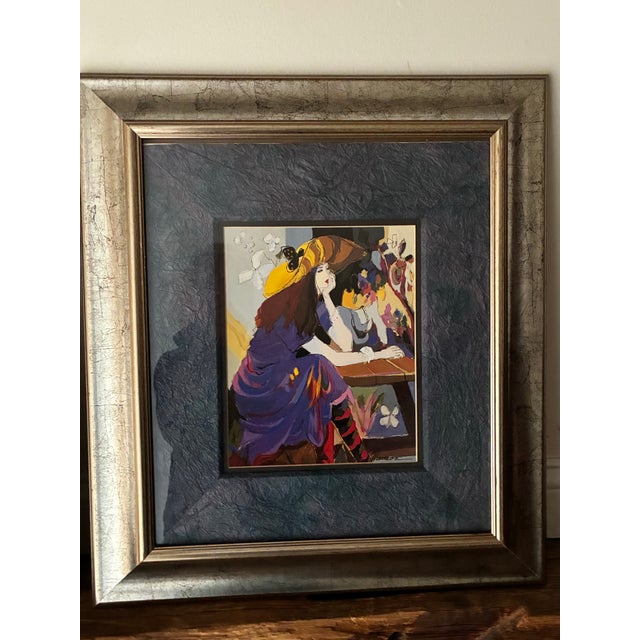 Figurative Large Designer Framed Art Pair — Elegant Figurative Prints in Custom Silver Gallery Frames For Sale - Image 3 of 6