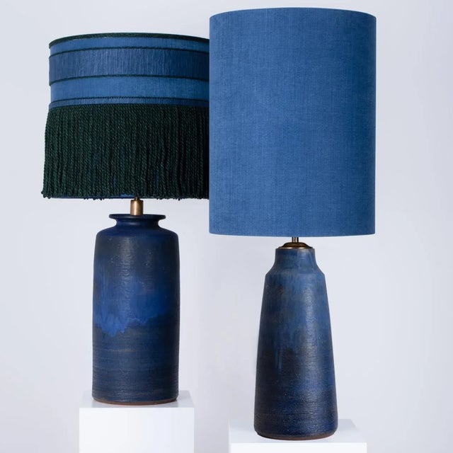Metal Large Table Lamps with Silk Lampshades by René Houben, 1960s, Set of 3 For Sale - Image 7 of 18