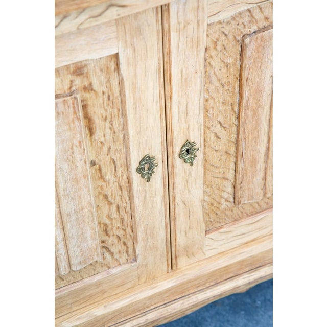 Mid Century Danish Modern Cabinet Credenza 3 Drawer Henning Kjernulf White Oak, Attributed For Sale - Image 12 of 12