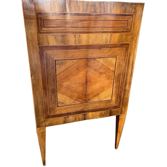 Wood 18th Century Italian Walnut and Briarwood Inlaid Commode For Sale - Image 7 of 12