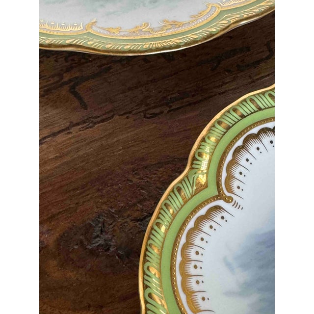 1920s 1920s Royal Cauldon for Tiffany & Co. Fish Plates, Set of Six For Sale - Image 5 of 10