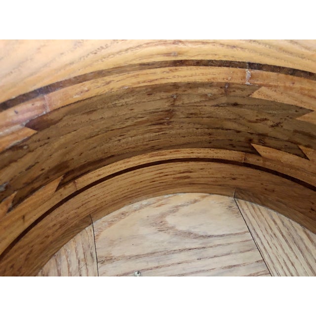 Brown Vintage 1991 Hand Crafted Wooden Bowl For Sale - Image 8 of 9