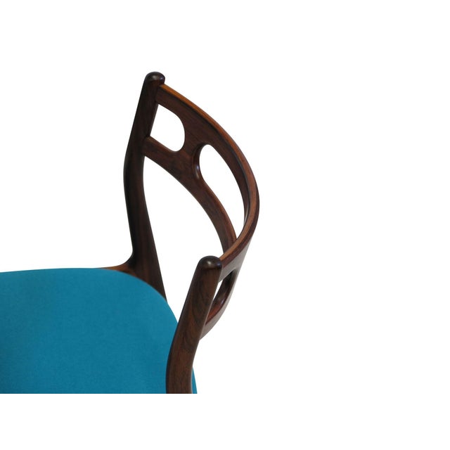 Wood Mid 20th Century Attributed to Johannes Andersen for Uldum Moblefabrik Rosewood Dining Chairs - Set of 4 For Sale - Image 7 of 12