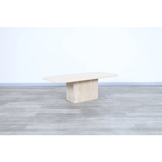 Mid-Century Modern 1970s Vintage Rectangular Marble Coffee Table For Sale - Image 3 of 12