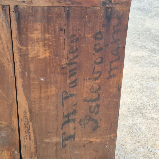 19th Century Antique Primitive Pine Wash Stand Cabinet Cupboard Rustic Farmhouse For Sale - Image 10 of 12
