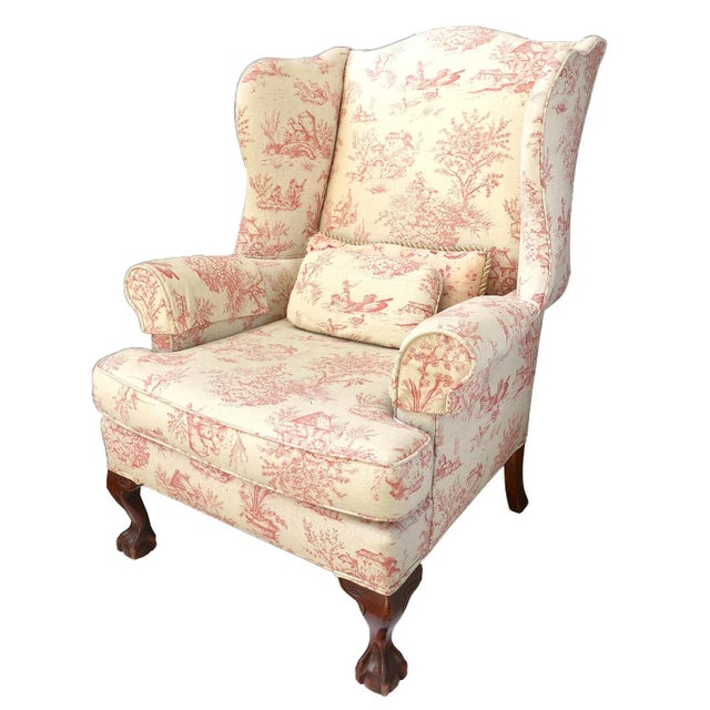 Vintage Decorative Fabric Chair For Sale - Image 13 of 15