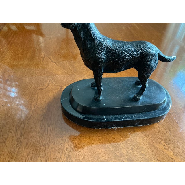 Traditional Heavy Duty Cast Bronze Labrador Retriever Doorstop For Sale - Image 3 of 8