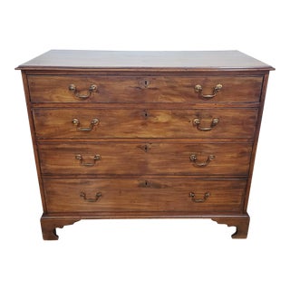 Antique English 19th C George III Mahogany Bachelor's Chest Dresser For Sale