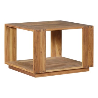Imperial Grove Solid Teak Wood Outdoor End Table Stylish For Sale