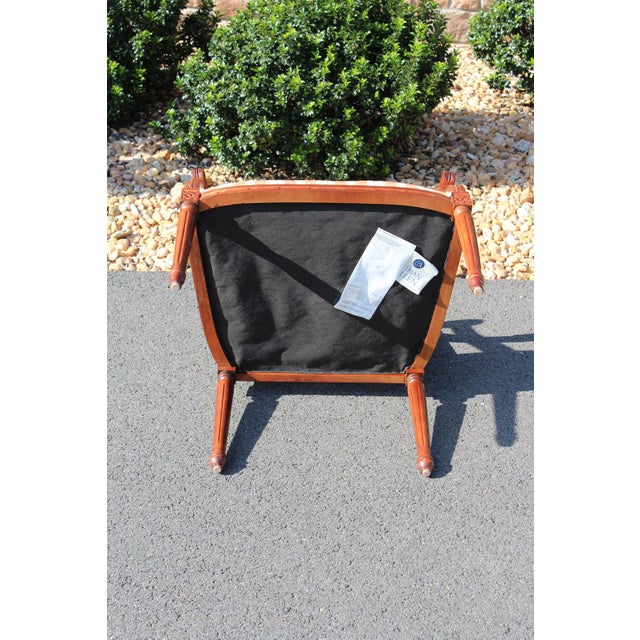 Ethan Allen Louis XVI Style Armchairs With Silk Upholstery—A Pair For Sale - Image 11 of 18