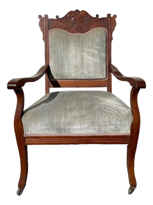 Mid 20th Century Victorian French Provincial Boudoir Vanity Armchair