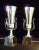 For your consideration is this rare pair (2) of silver plated brass torchiere up lights by Tommi Parzinger from...