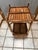 Wood Vintage Bamboo Split Reed Plant Stand For Sale - Image 7 of 12