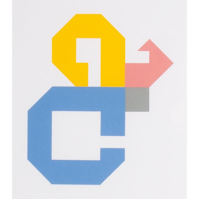 A 1995 serigraph print, titled Konstruktion and Intuition, by the German artist Anton Stankowski (1906-1998). This print...