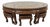 Mid-20th Century Chinese Massive Oval Carved Coffee Table With 6 Nesting Stools For Sale