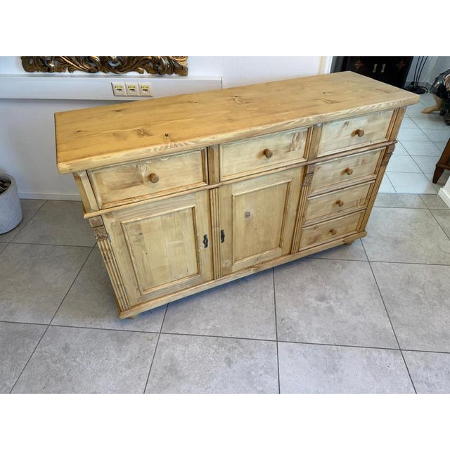 Rustic Farmhouse Chest of Drawers in Pine For Sale - Image 9 of 11