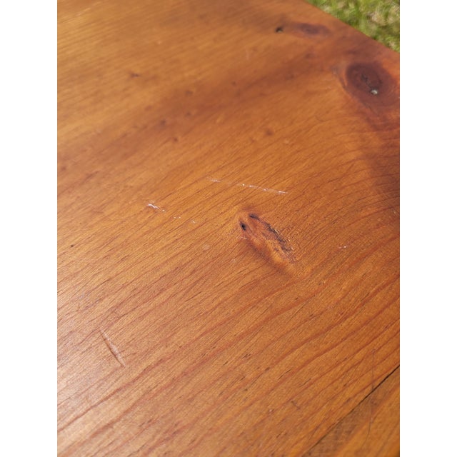 Wood Rustic Pine Step Stool With Heart Cut-Outs and Etched Mallard Scene For Sale - Image 7 of 12