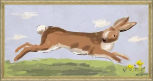 Rabbit By Dana Gibson, Framed Art Print