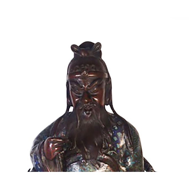 Late 19th Century Late 19th Century Japanese Cloisonné Nobleman For Sale - Image 5 of 12