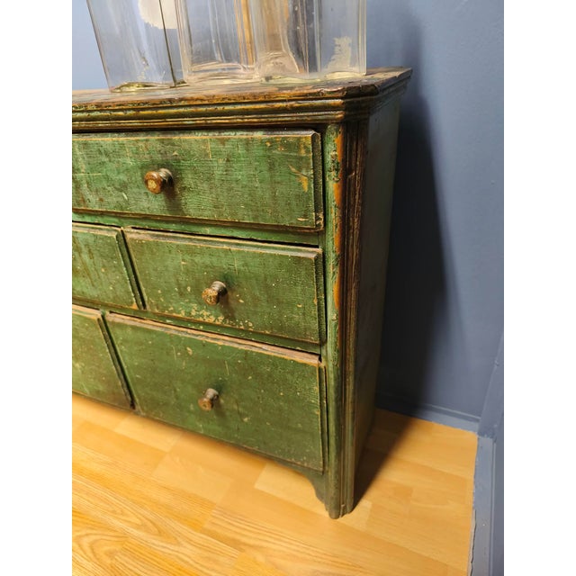 Green Bicycle Shop Chest of Drawers, Late 19th Century For Sale - Image 8 of 18