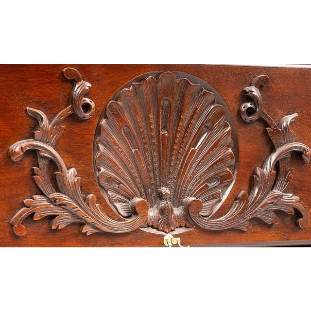 Wood Late 20th Century Baker Colonial Williamsburg Collection Chippendale Mahogany Highboy "Rare" For Sale - Image 7 of 10