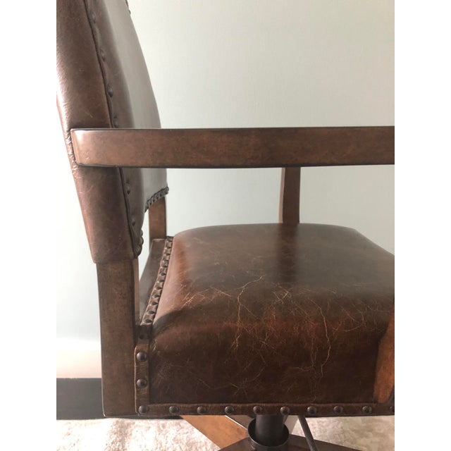 Pottery Barn Manchester Swivel Desk Chair Chairish