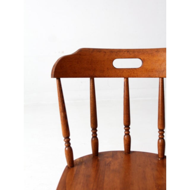 Wood Mid-Century Early American Style Children's Wood Chair For Sale - Image 7 of 11