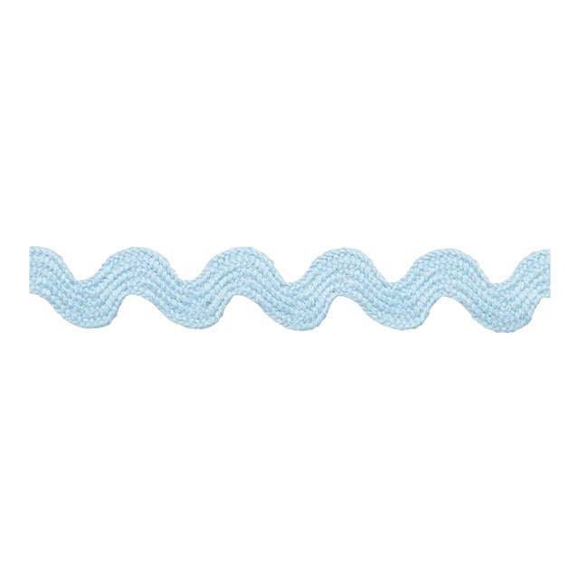 Sample - Schumacher Ric Rac Tape Small Tape in Pale Blue For Sale