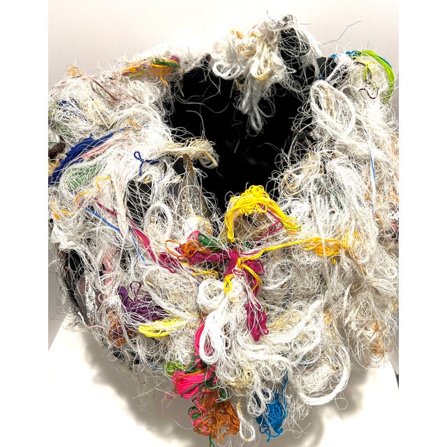 Sculpture Materials Leon Dickey Signed 2017 Mixed Media Fiber Sculptural Vessel / Planter For Sale - Image 7 of 11