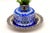 Metal Cheese Bowl in Blue Cut Glass with Silver Plate, Set of 2 For Sale - Image 7 of 7